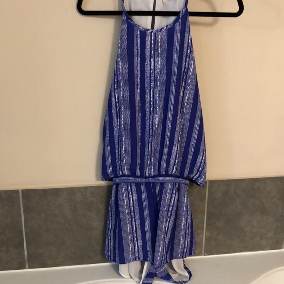 Button detail blue romper - Picture 4 of 6